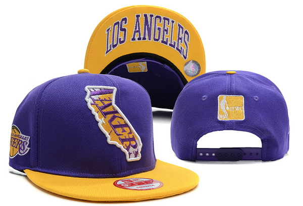 NBA Los Angeles Lakers NE Snapback Hat #83